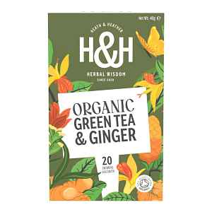 H&H Zelený čaj se zázvorem BIO 20x1.5g