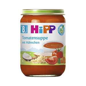 Hipp BIO Rajčatová polévka s nudlemi a kuřecím masem 190 g