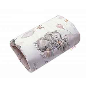 Baby Nellys Kojící polštář na ruku, Slon a duha, bílá/béžová