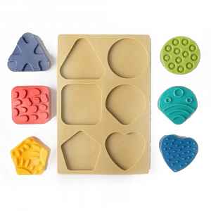 Hencz Toys Puzzle, senzorické tvary 6ks