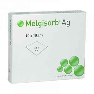 Melgisorb Ag 10x10cm alginátové krytí se stříbrem 10ks