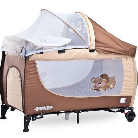 Cestovní postýlka CARETERO Grande brown