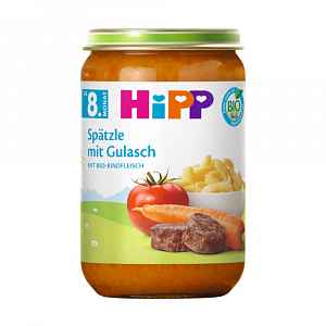 Hipp BIO Špecle a guláš s hovězím masem 200 g