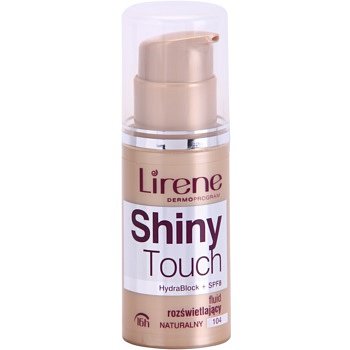 Lirene Shiny Touch rozjasňující fluidní make-up 16h odstín 104 Natural (SPF 8) 30 ml