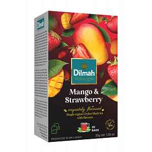 Dilmah Černý čaj Mango & Jahoda nálevové sáčky 20x1,5 g