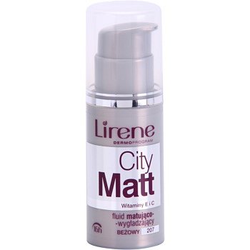 Lirene City Matt matující fluidní make-up s vyhlazujícím efektem odstín 207 Beige  30 ml
