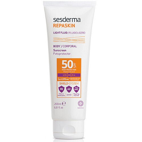 Sesderma Tělový fluid na opalování SPF 50 Repaskin  200 ml