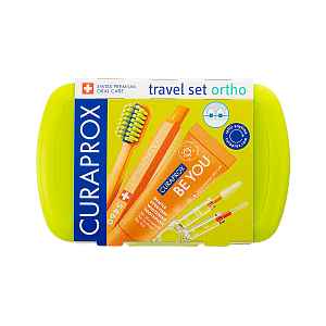 CURAPROX Travel set ORTHO zelený 1 kus