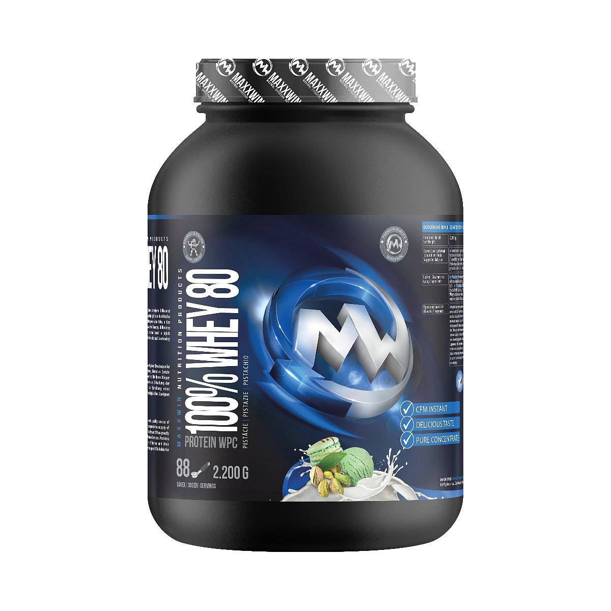 MAXXWIN 100% WHEY 80 pistácie 2200 g