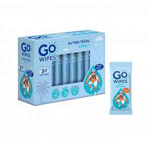 GoWipes Osvěžující vlhčené ubrousky s antibakteriálním účinkem Plastic Free 10x8 ks