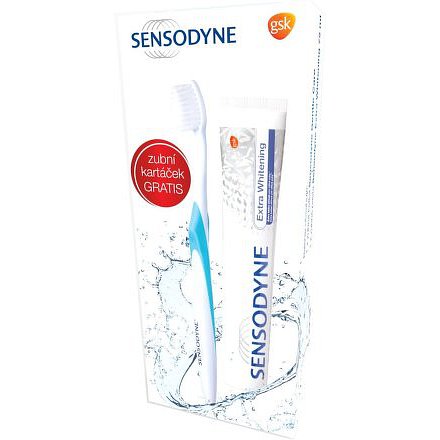Sensodyne Extra Whitening zubní pasta 75ml + kartáček