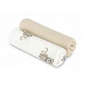 SENSILLO Mušelínové pleny krešované 60×75 cm Teddy beige – sada 2 ks