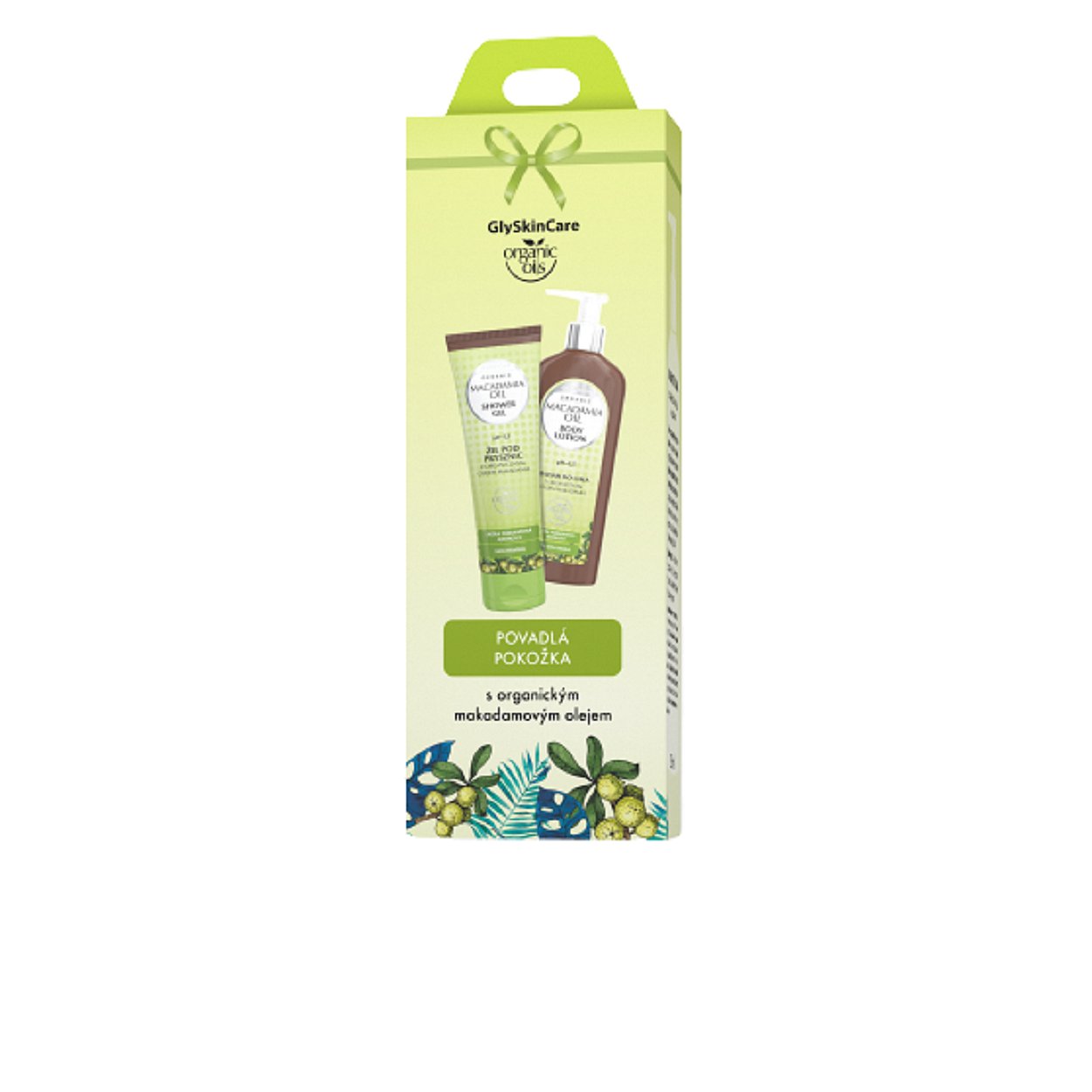 Biotter GSC organics oils makadamie sprchový gel a tělové mléko Dárkové vánoční balení 2x250ml
