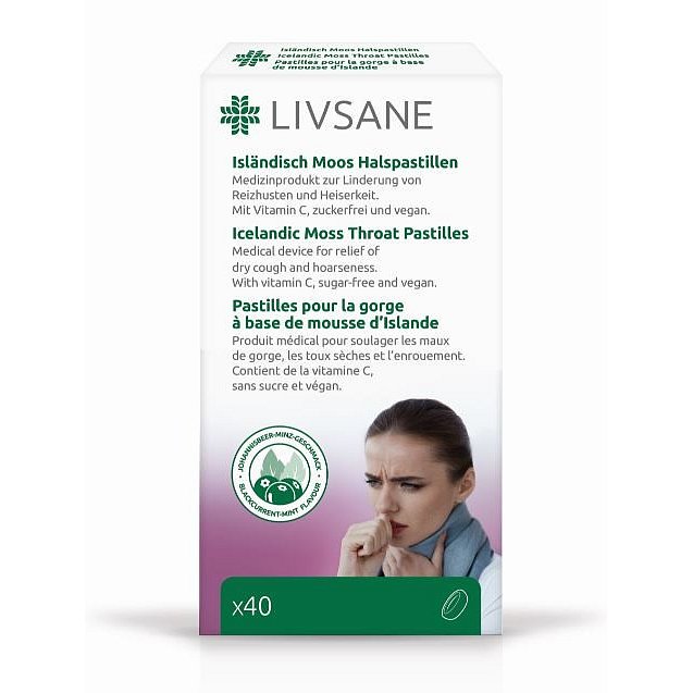 LIVSANE Pastilky proti kašli 40 ks