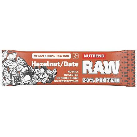 RAW PROTEIN BAR, 50 g, lískový ořech+datle