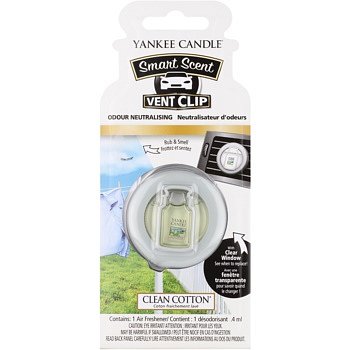 Yankee Candle Clean Cotton vůně do auta clip 4 ml