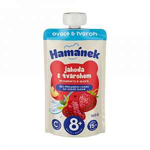 HAMÁNEK Jahoda & jablko s tvarohem 100 g