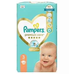 PAMPERS Premium Care Midi 5-9kg dětské pleny 60ks