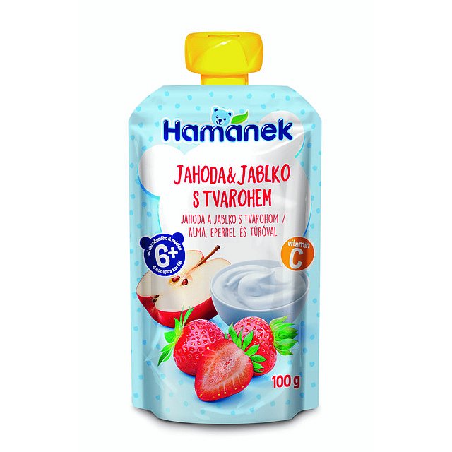 HAMÁNEK Jahoda & jablko s tvarohem 100 g