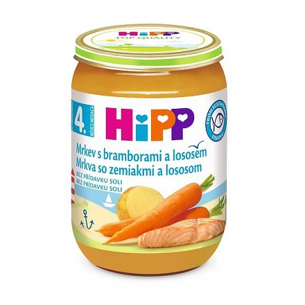 HiPP BABY Karotka s bramborami a lososem 190g