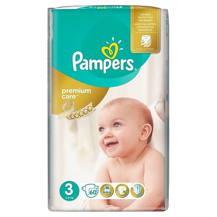 PAMPERS Premium Care Midi 5-9kg dětské pleny 60ks