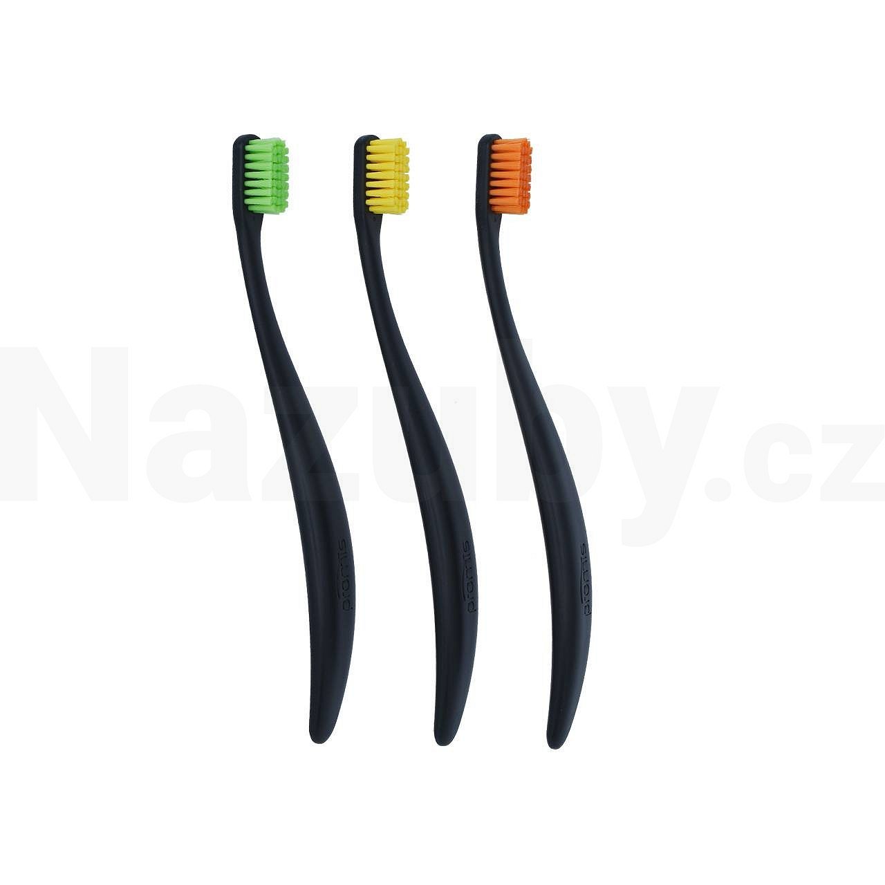 Promis Black zubní kartáček 3 ks