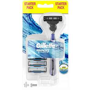 GILLETTE Mach3 Start rukojeť k holicímu strojku + 3 hlavice