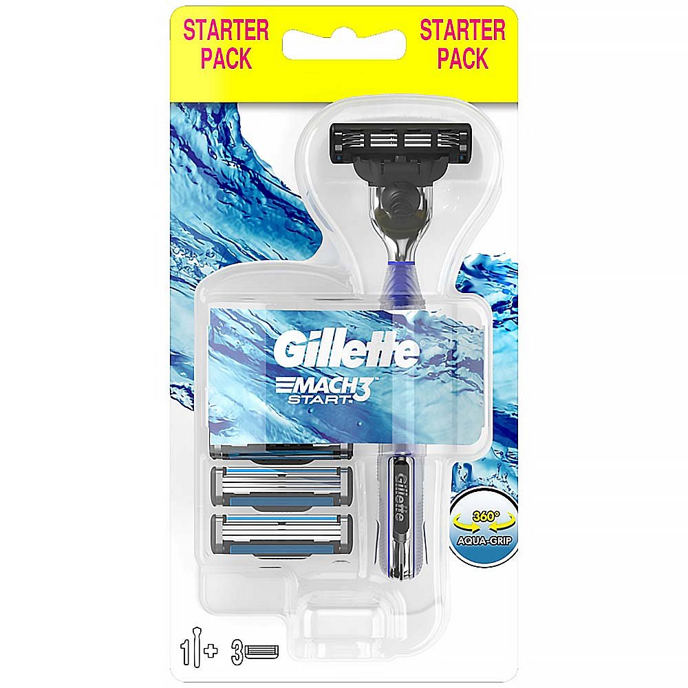 GILLETTE Mach3 Start rukojeť k holicímu strojku + 3 hlavice