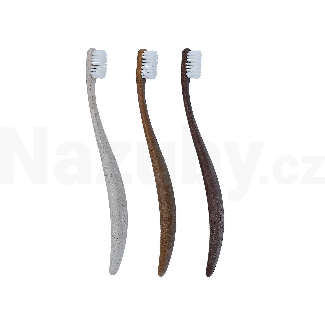 Promis Ekologický zubní kartáček set Wood Soft přírodní 3 ks