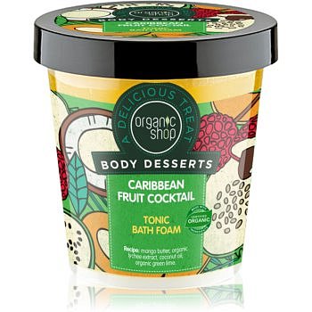 Organic Shop Body Desserts Caribbean Fruit Cocktail tonizační koupelová pěna  450 ml