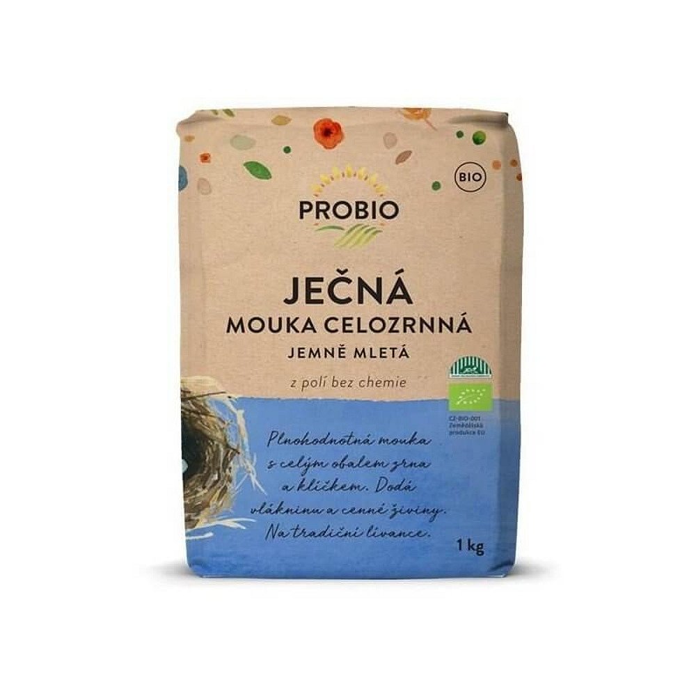 PROBIO Mouka ječná celozrnná jemně mletá 1 kg BIO