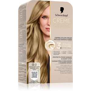 Schwarzkopf Creme Supreme permanentní barva na vlasy odstín 8-0 Přirozená světlá blond 60 ml