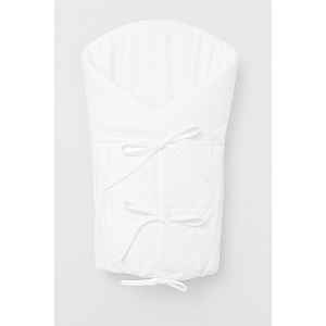 Baby Nellys Klasická retro zavinovačka NATURE šněrovací s výplní - bílá