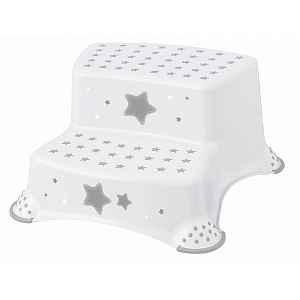 Baby Nellys Stolička - schůdky s protiskluzem Baby Star - bílé