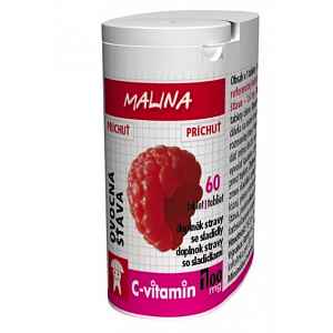 C-Vitamin 100 mg - Malina se sukralózou tablety 60