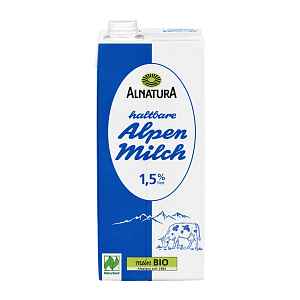Alnatura BIO Trvanlivé alpské mléko 1,5 % tuku 1 l