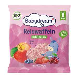 Babydream Bio mini rýžové oplatky s červeným ovocem 35 g