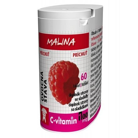 C-Vitamin 100 mg - Malina se sukralózou tablety 60