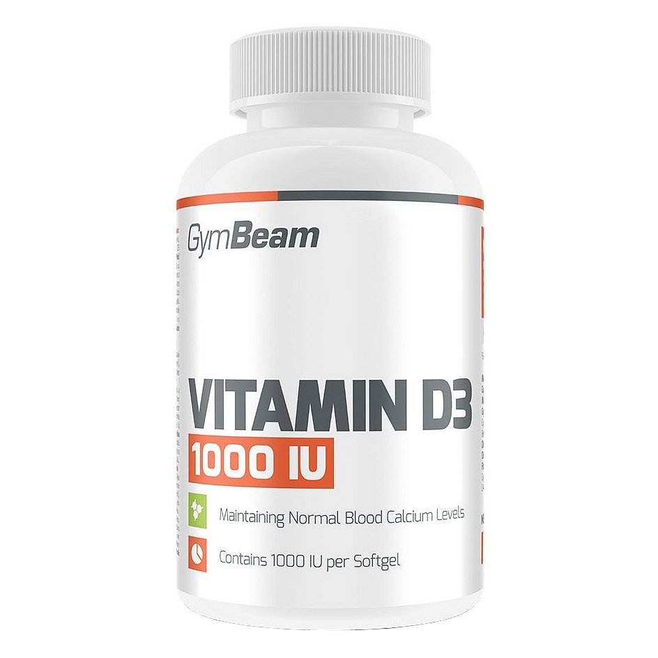 GymBeam Vitamin D3 1000 IU unflavored - 60 kapslí