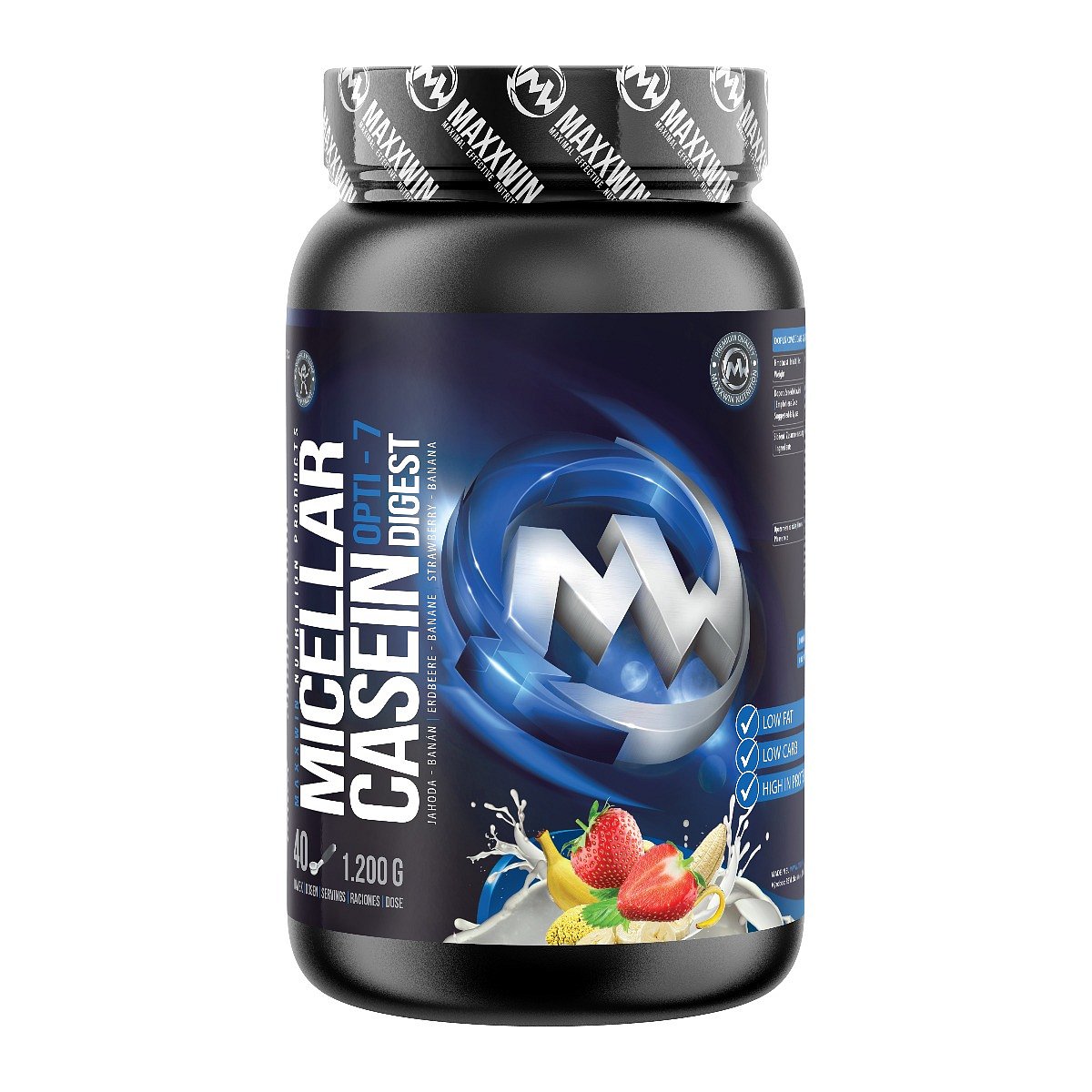 MAXXWIN MICELLAR CASEIN jahoda-banán 1200 g