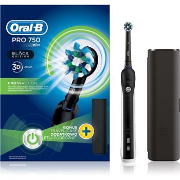 Oral B Pro 750 CrossAction elektrický zubní kartáček s pouzdrem