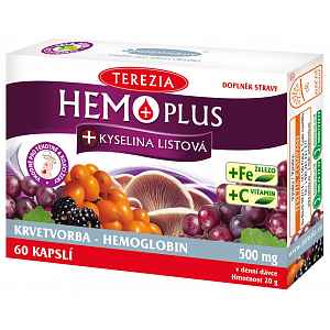 HEMOPLUS+Kys.listová 50+10 kapslí vhodné pro těhotné