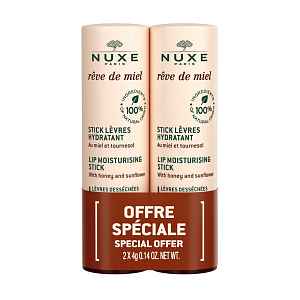 Nuxe Rêve de Miel Hydratující tyčinka na rty s vůní medu 2x4 g