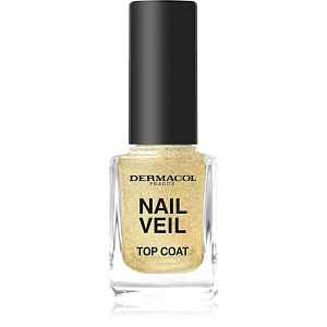 Dermacol Nail Veil vrchní lak na nehty třpytivý odstín Sparkling Beach 11 ml