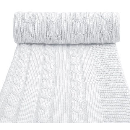 Dětská pletená deka, bílá