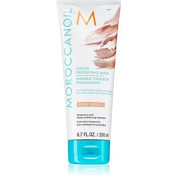 Moroccanoil Color Depositing jemná vyživující maska bez permanentních barevných pigmentů Rose Gold 200 ml