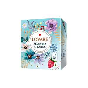 LOVARÉ Sparkling splashes černý a zelený čaj 32 sáčků