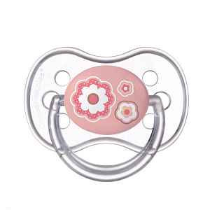 Šidítko 6-18m silikonové symetrické Newborn Baby růžové