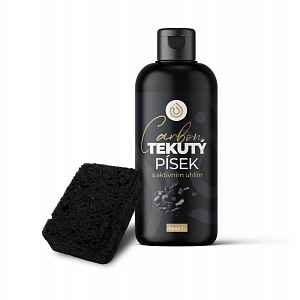Nanolab Carbon Tekutý písek s aktivním uhlím 500 ml + houbička 1 ks