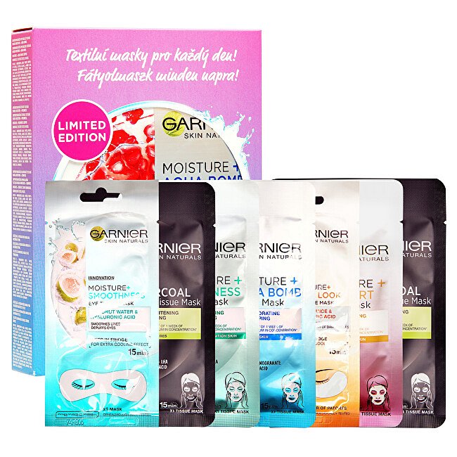Garnier Sada textilních pleťových masek Skin Naturals  7 ks